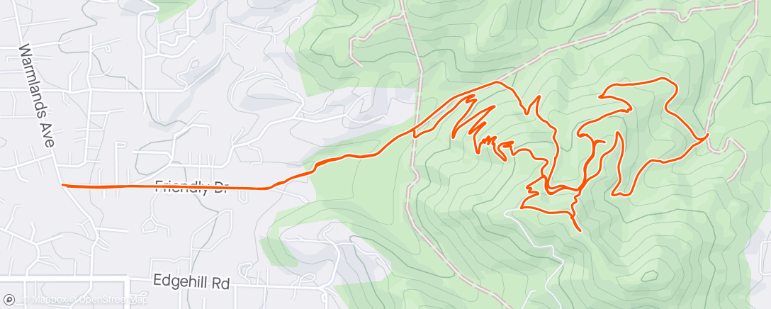 Map of the activity, Morning Mountain Bike Ride