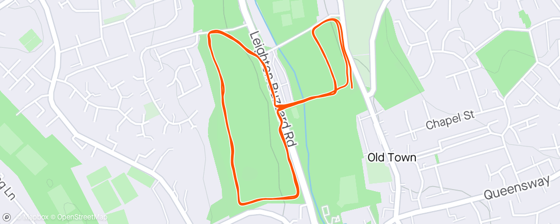 Map of the activity, Good old Gadebridge Park Run