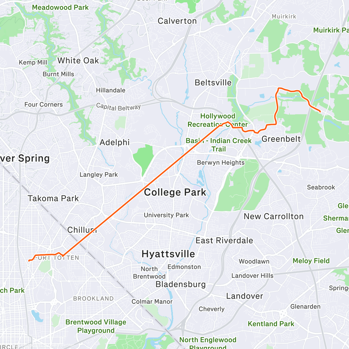 Map of the activity, Ride to plant materials center