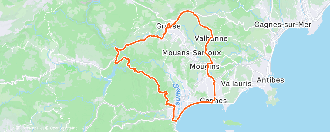 Mapa de la actividad, Morning Ride