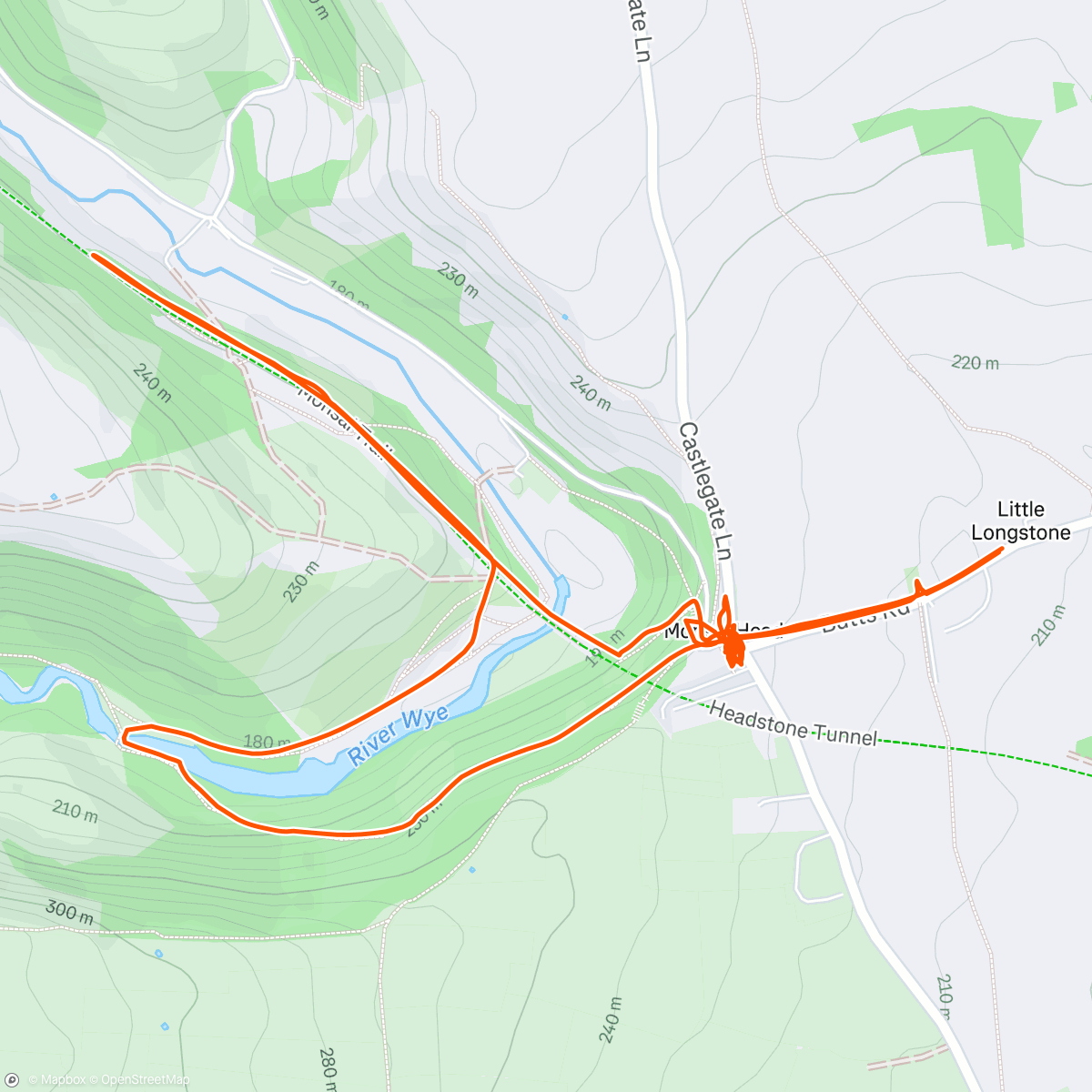 Map of the activity, Christmas walk