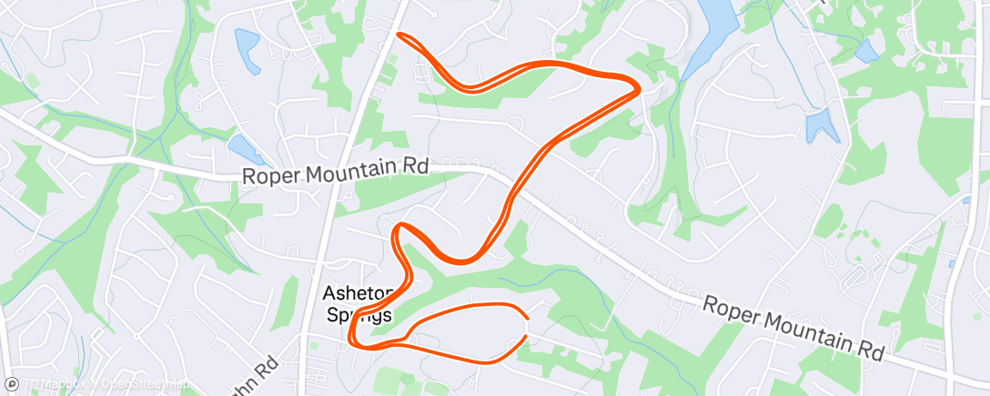Map of the activity, Afternoon Run