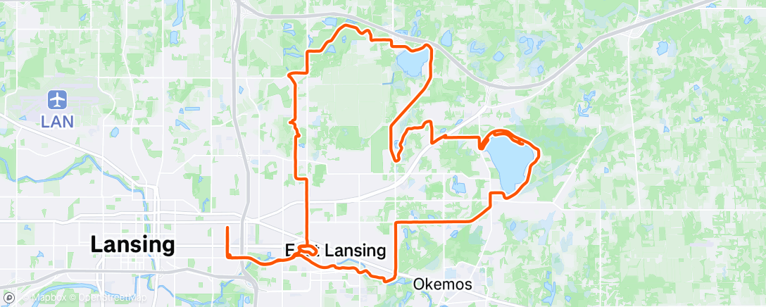 Map of the activity, Lunch Ride