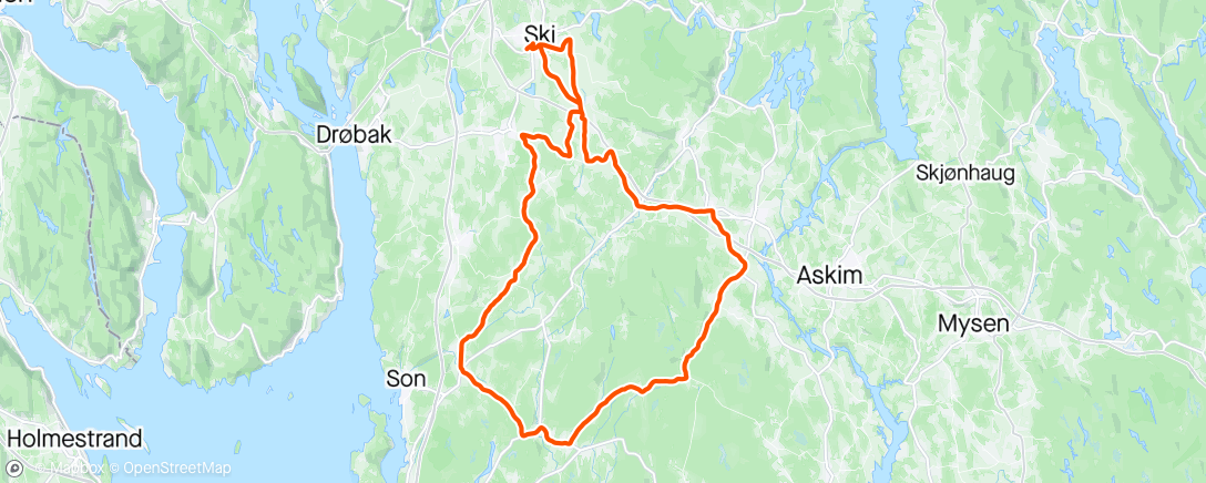 Map of the activity, Søndagstur m/Follo SK,