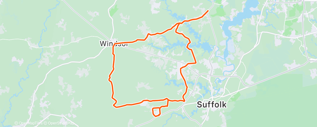 Map of the activity, Afternoon Ride