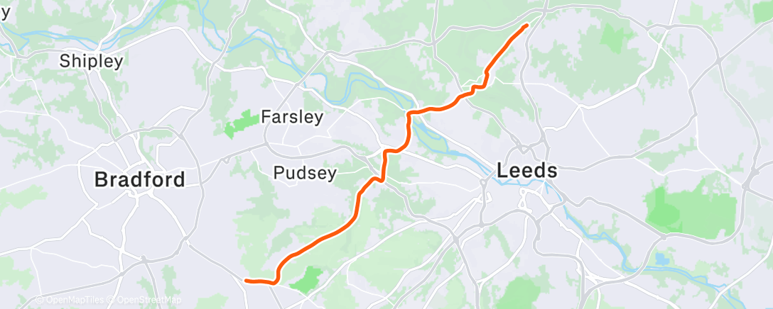 Map of the activity, Afternoon Ride