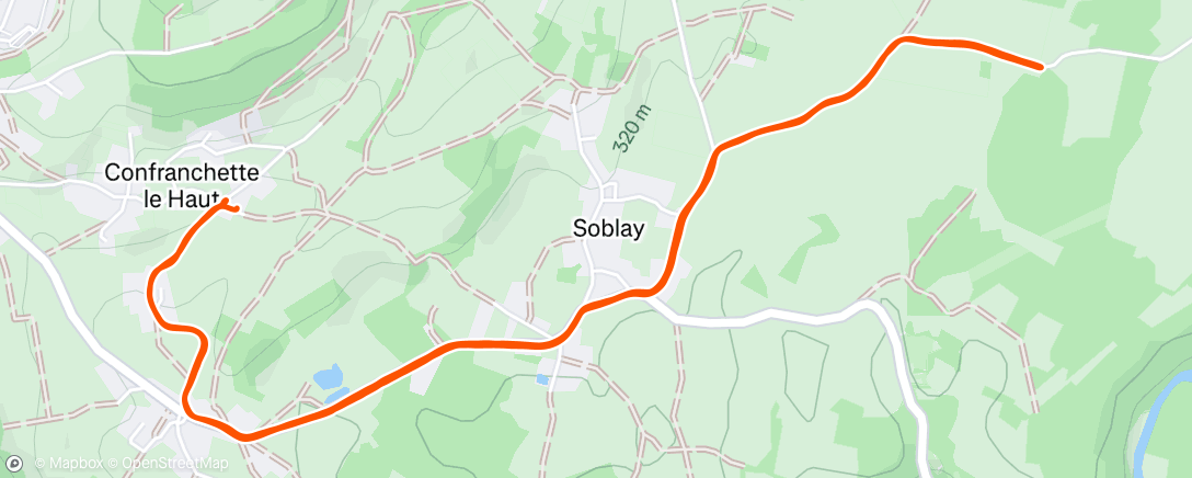 Map of the activity, Transition - 4x1km