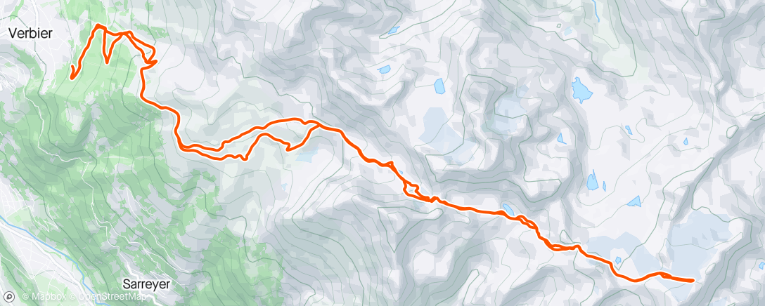 Mapa de la actividad (Ski de randonnée le matin)