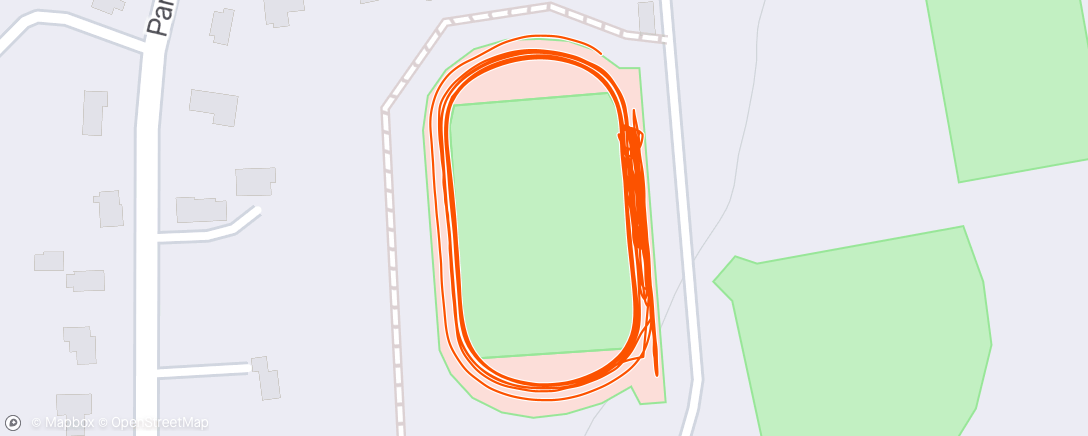 Map of the activity, 2x4x400m