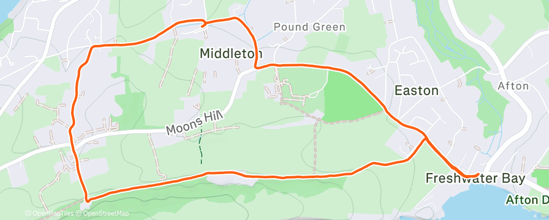 Map of the activity, Morning Trail Run