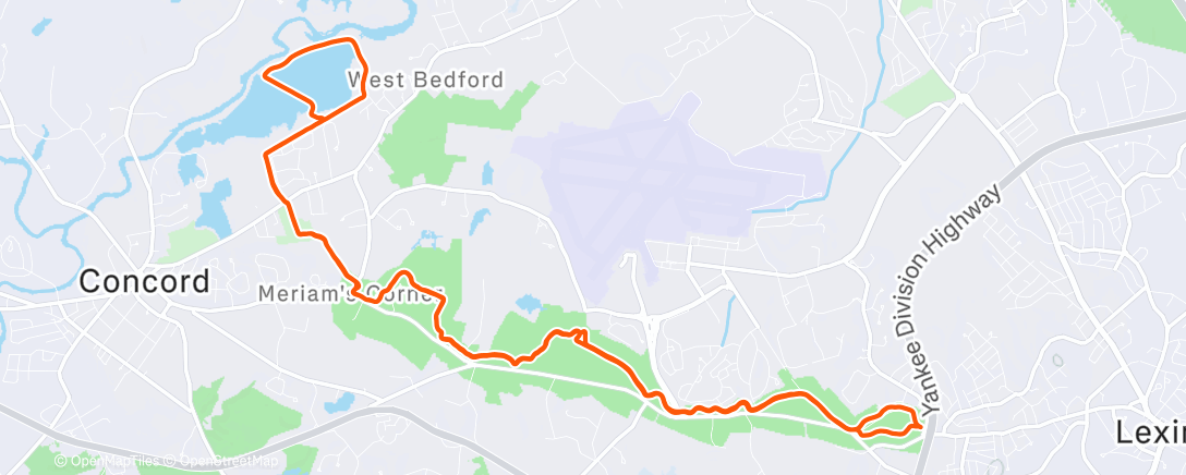 Map of the activity, Morning Run