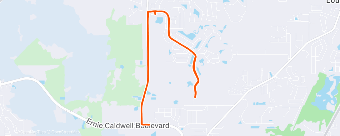 Map of the activity, Afternoon Run