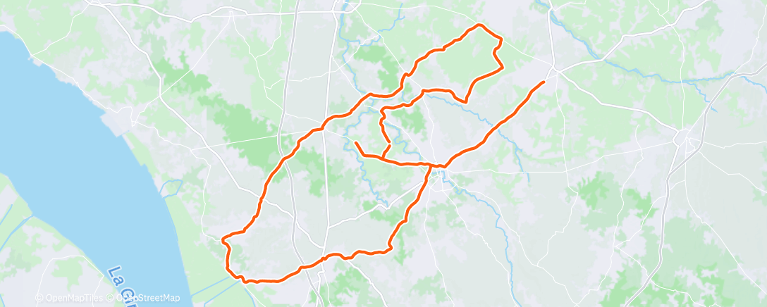 Map of the activity, Sortie vélo le matin