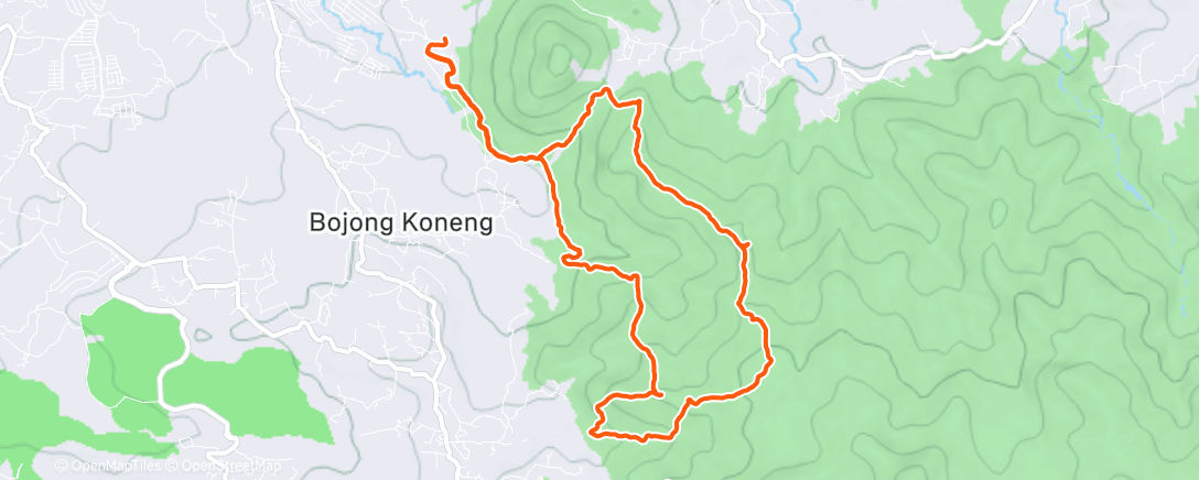 Map of the activity, Morning Trail Run