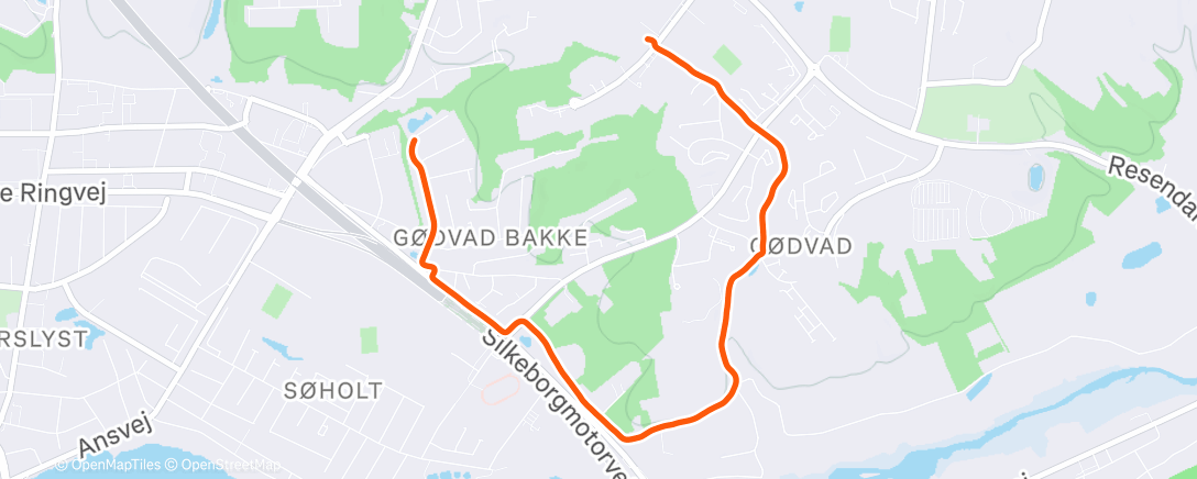 Map of the activity, Lufter Anna i babyjoggeren