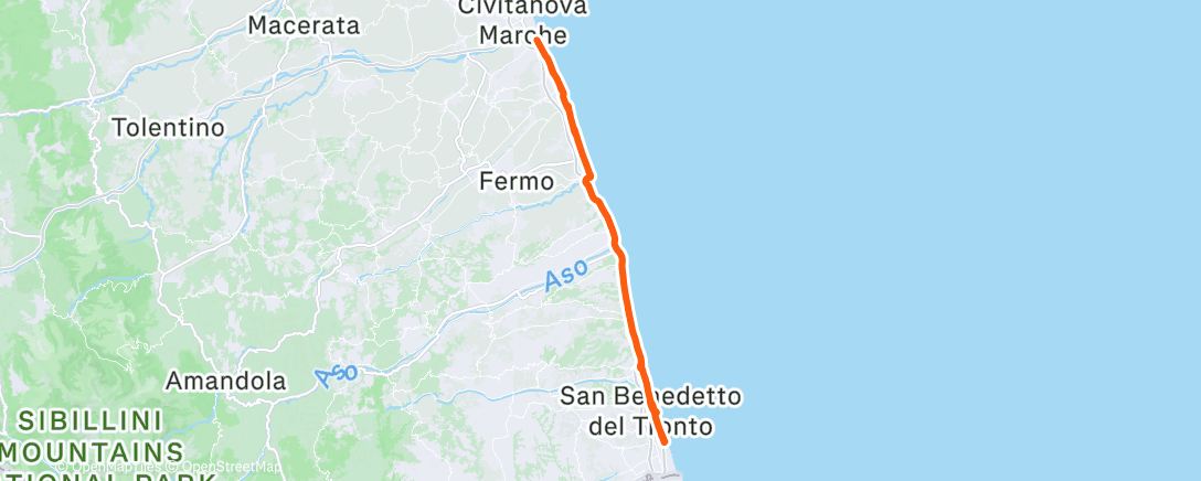 Map of the activity, Morning Ride