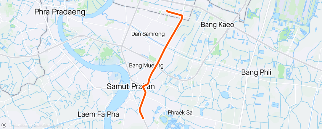 Map of the activity, Evening Badminton