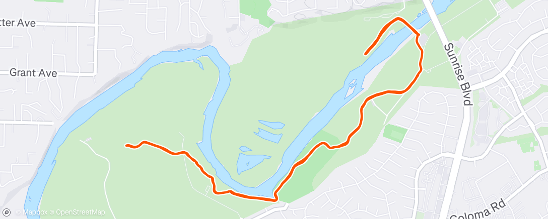 Map of the activity, Morning Run