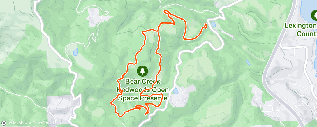 Map of the activity, Morning Hike