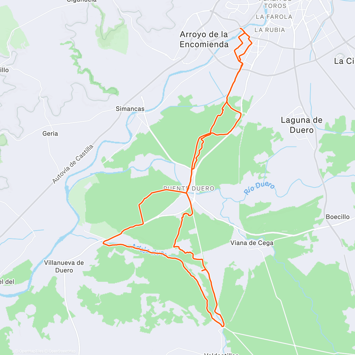 Карта физической активности (Bicicleta de gravilla matutina)