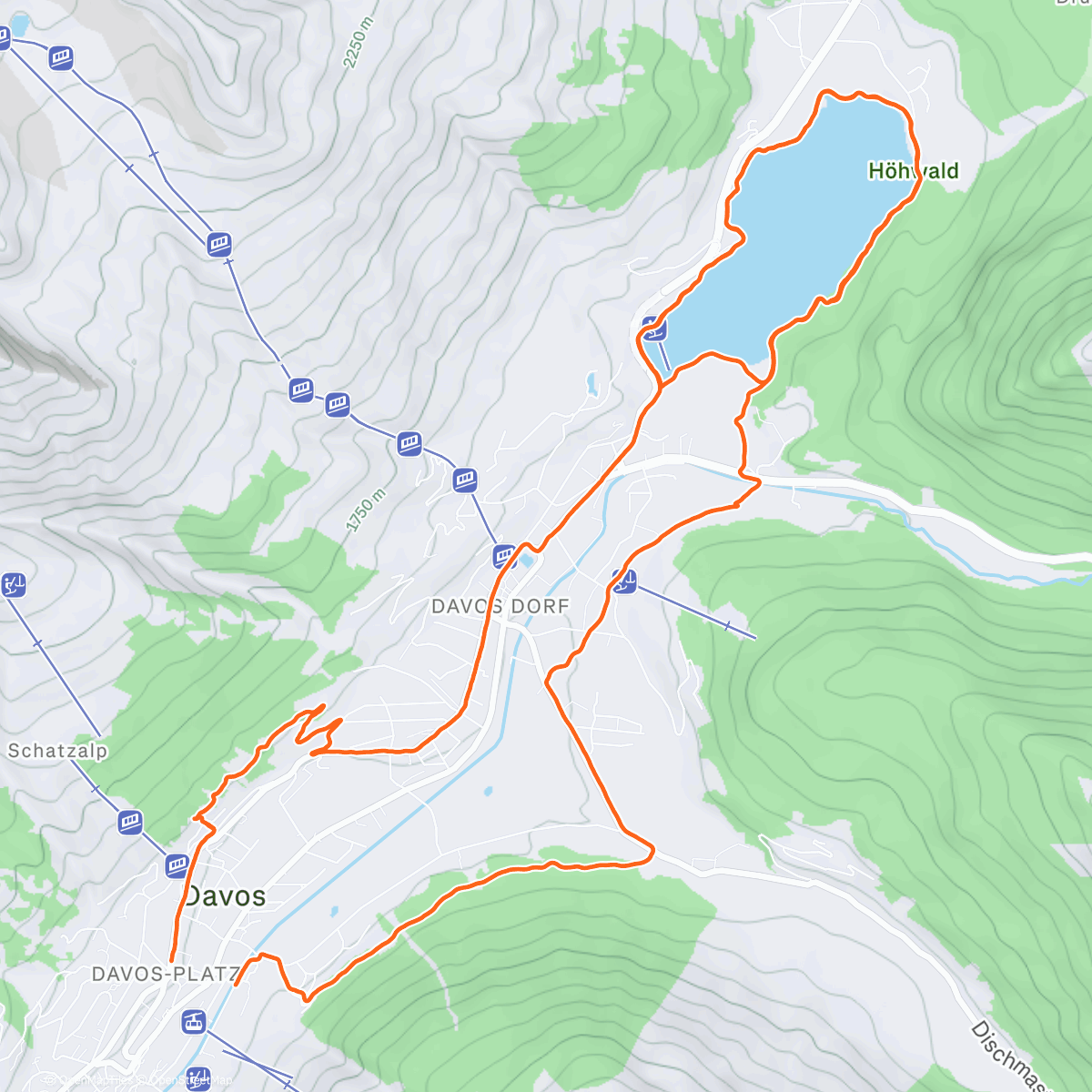Map of the activity, Running Calendar 3rd December = 3km in winter wonderland