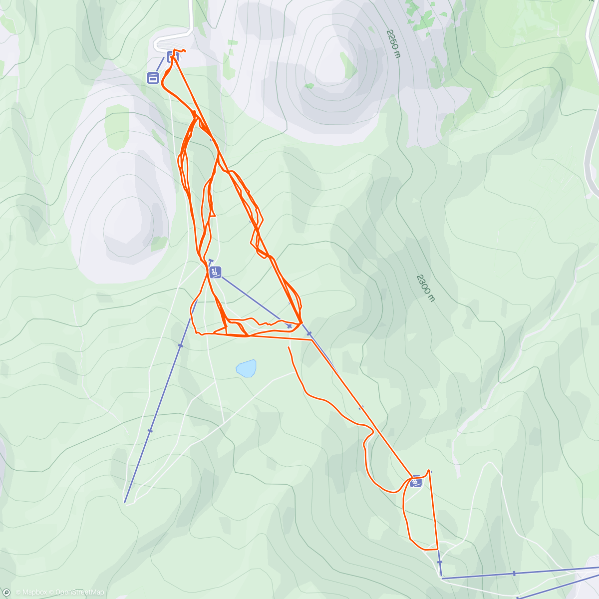 Map of the activity, Erciyes