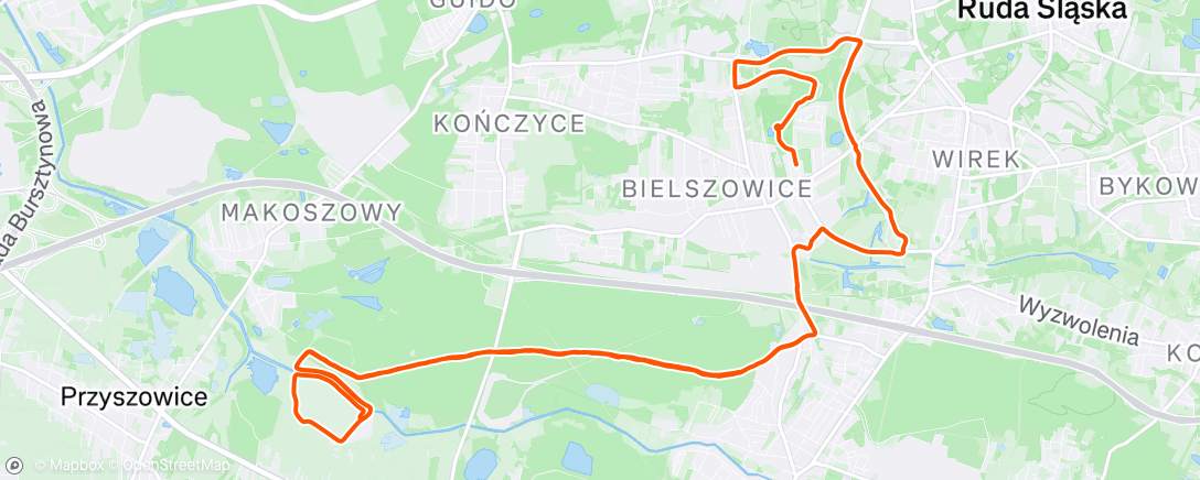 Map of the activity, Afternoon Mountain Bike Ride