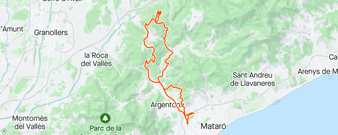Map of the activity, Entrenamiento matutino