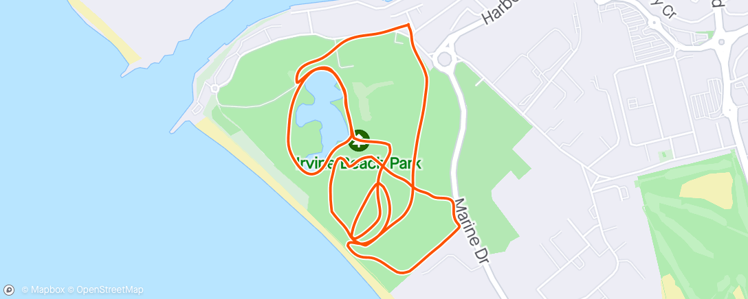 Map of the activity, Easy + 1 fast pond Lap