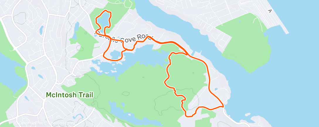 Map of the activity, Lunch Run