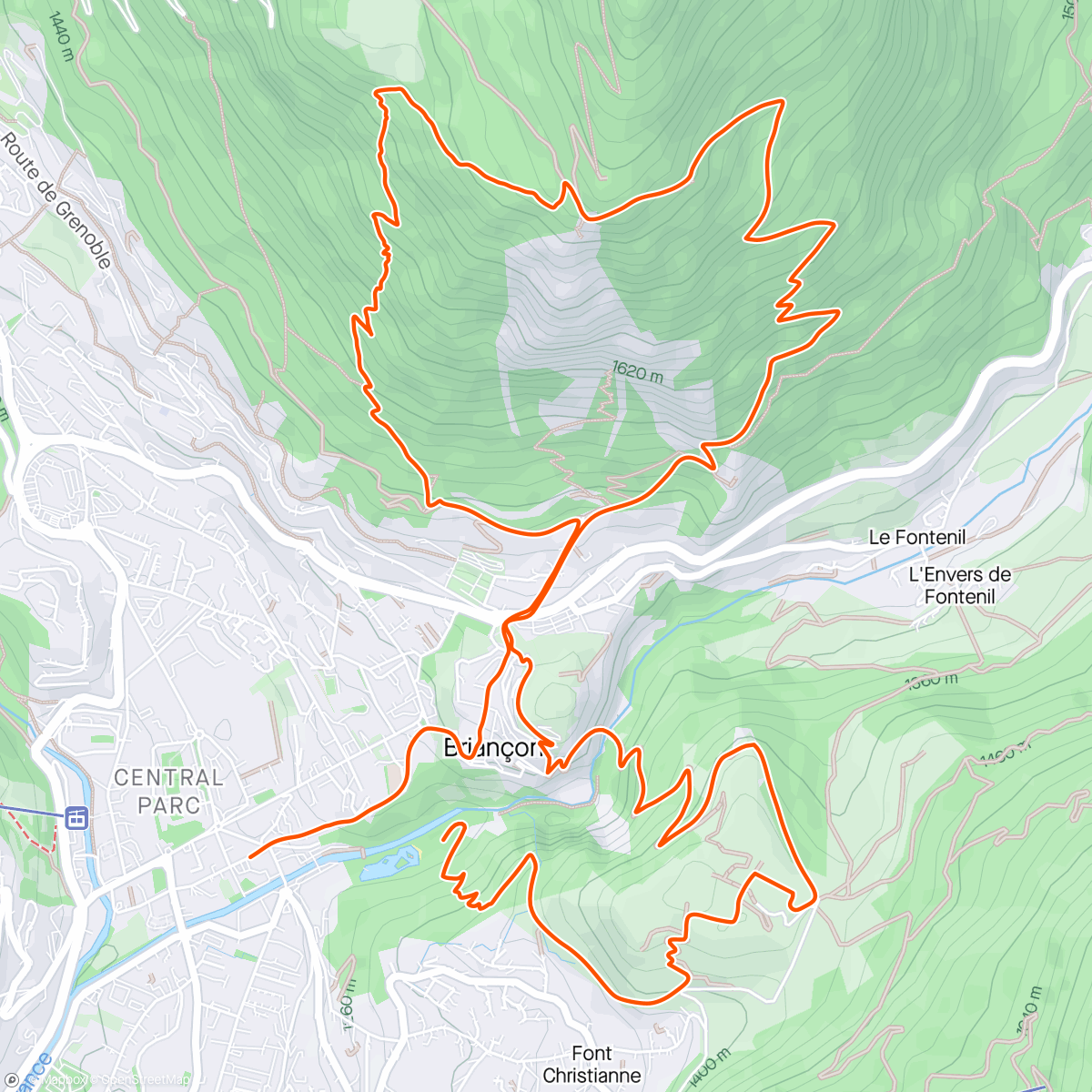 Karte der Aktivität „Championnats 🇫🇷 Course en Montagne”
