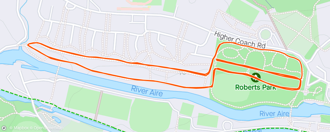 Map of the activity, Robert's Park parkrun+