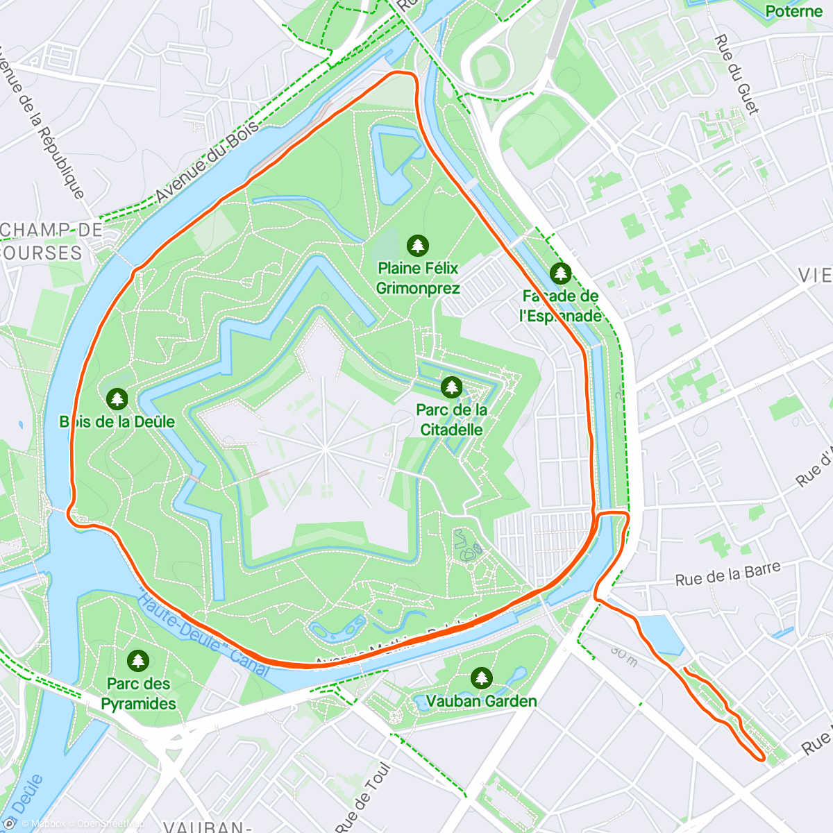 Mappa dell'attività Night Run