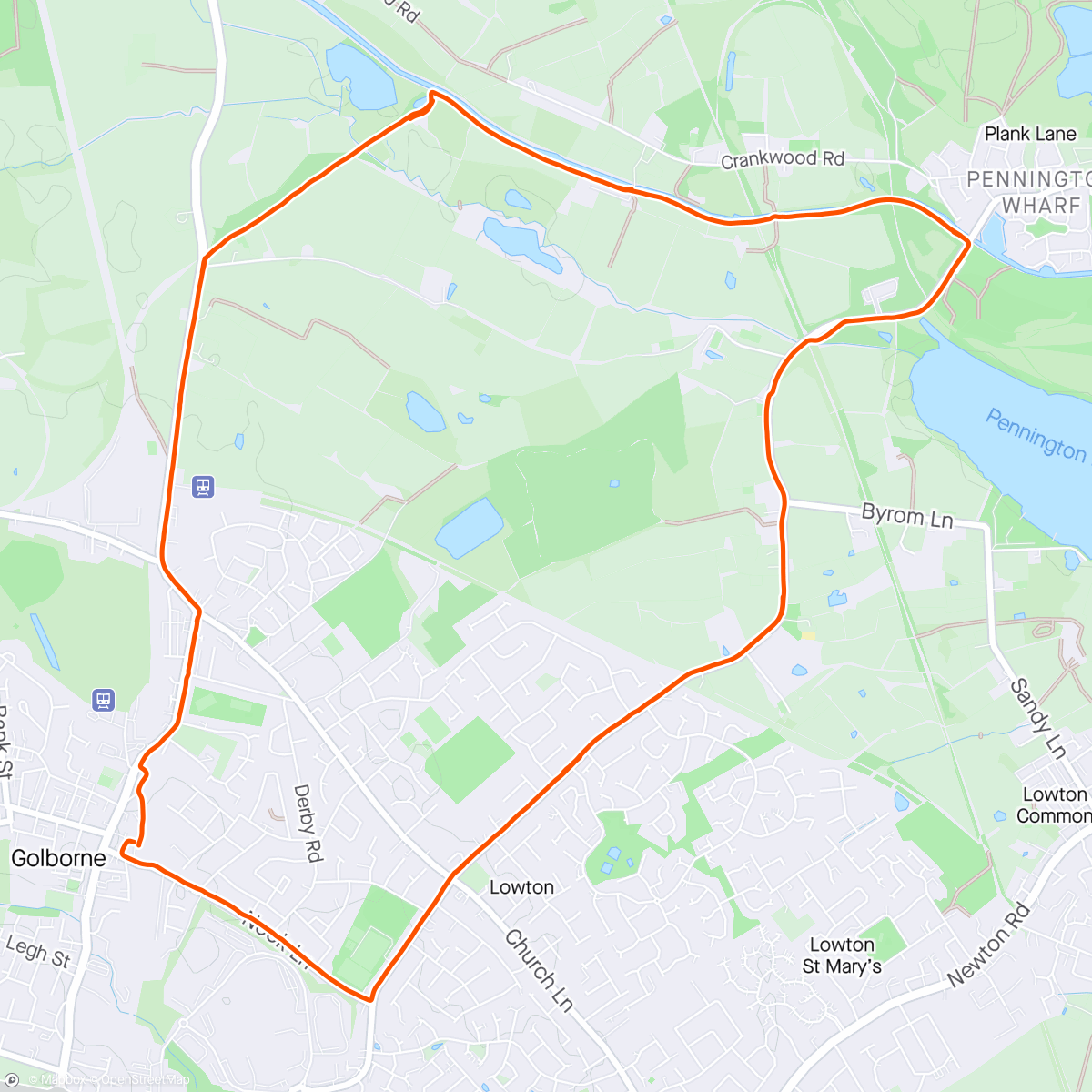 Mapa de la actividad, Golborne joggers #139