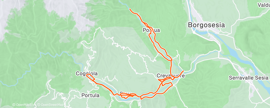 Карта физической активности (Ran to see the presepe in Postua. Very nice.)