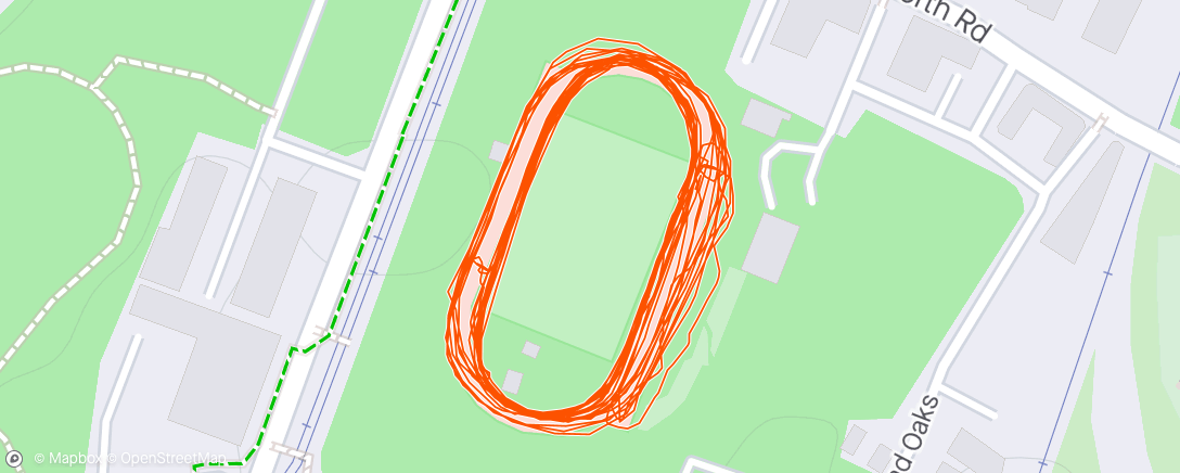 Map of the activity, Track 5x800 (200)