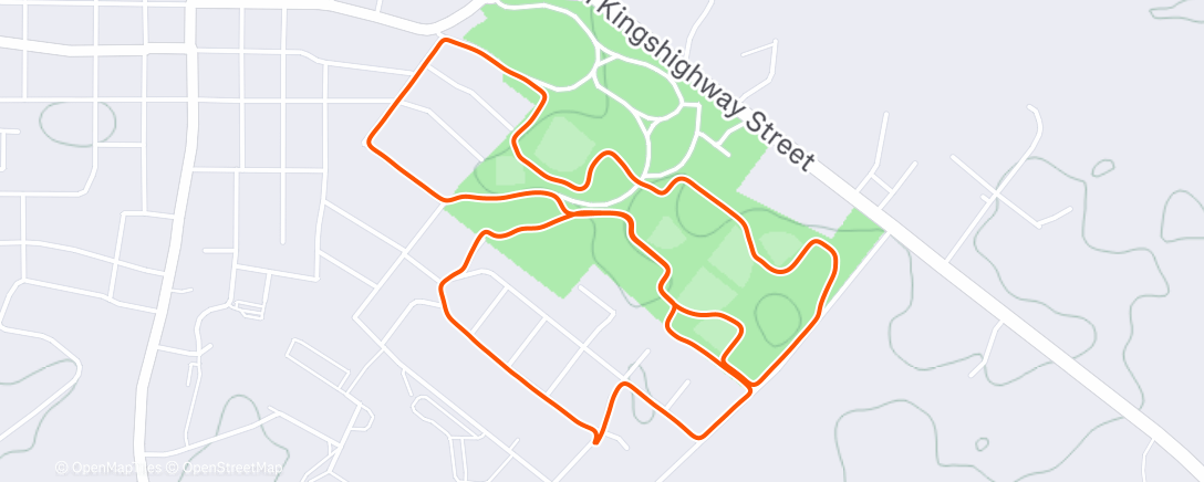 Map of the activity, Morning Run