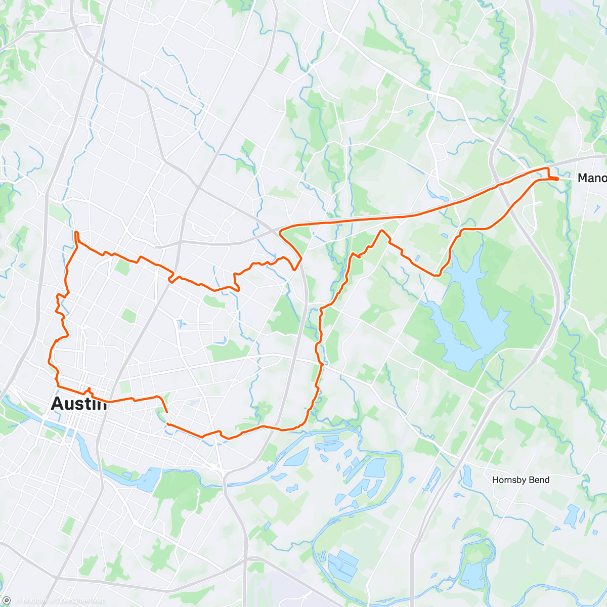 Map of the activity, Felt like  I turned into every neighborhood in Austin