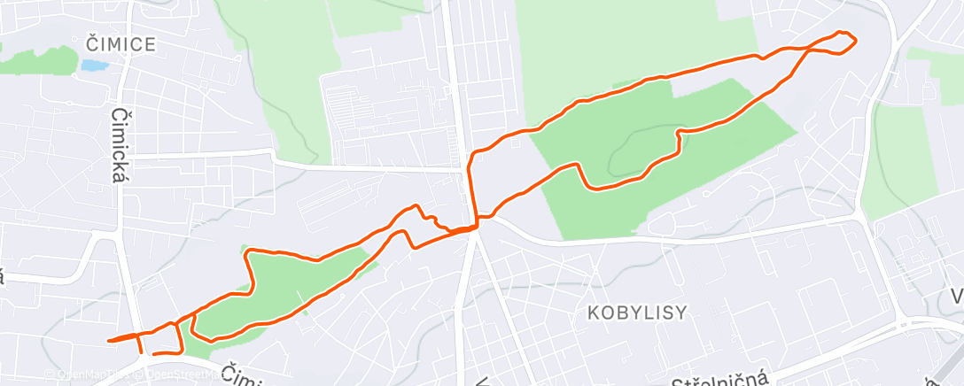 Map of the activity, Morning Run