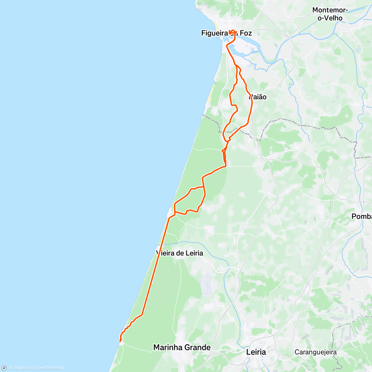 Map of the activity, Morning Ride