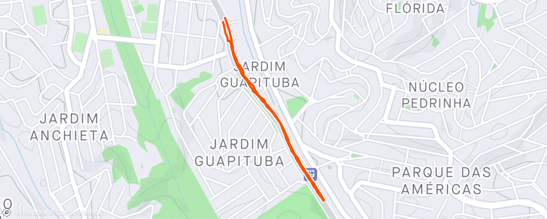 Map of the activity, Caminhada e ponto