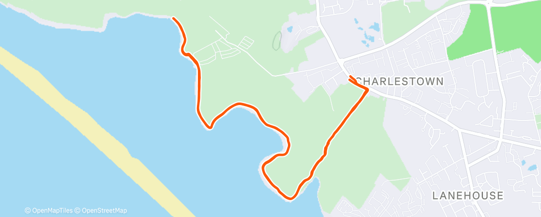 Map of the activity, Lunch run 🏃‍♂️ back on the muddy stuff