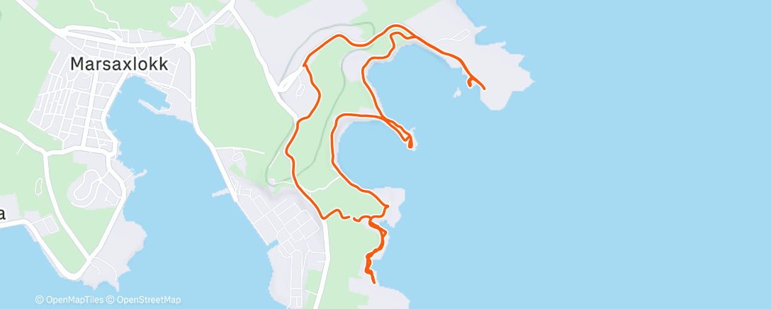 Map of the activity, Afternoon Trail Run