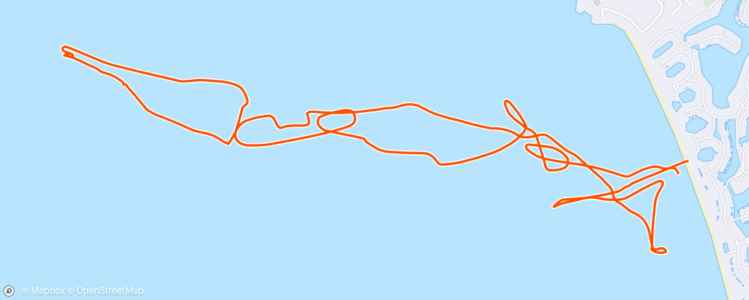 Map of the activity, Afternoon Row