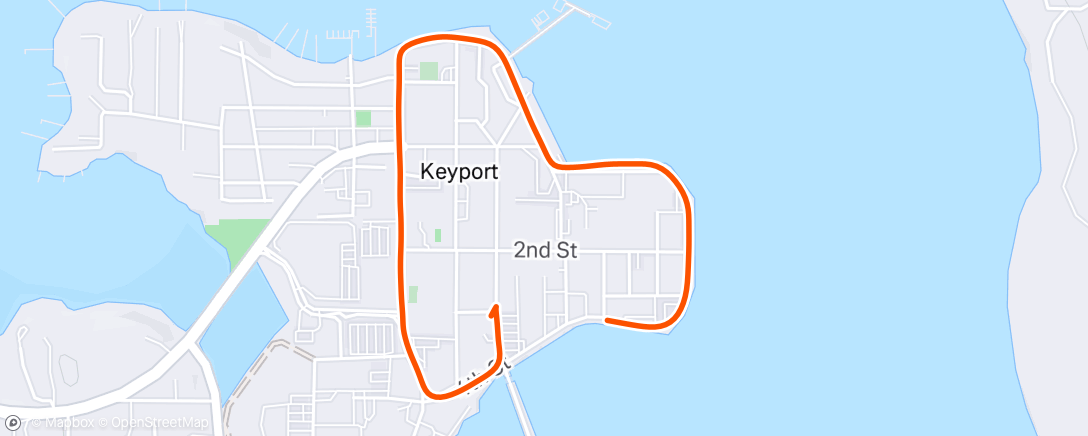 Map of the activity, Evening Run