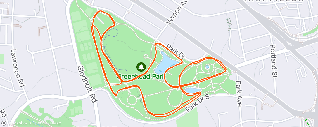 Map of the activity, Parkrun #109