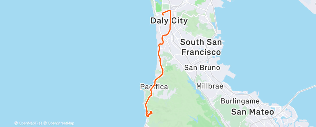 Map of the activity, Afternoon Hike