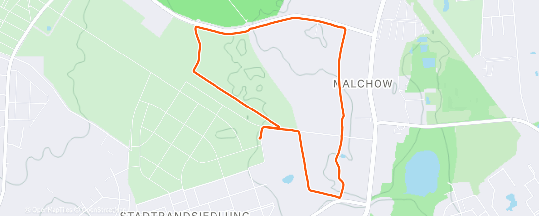 Map of the activity, Lauf am Morgen