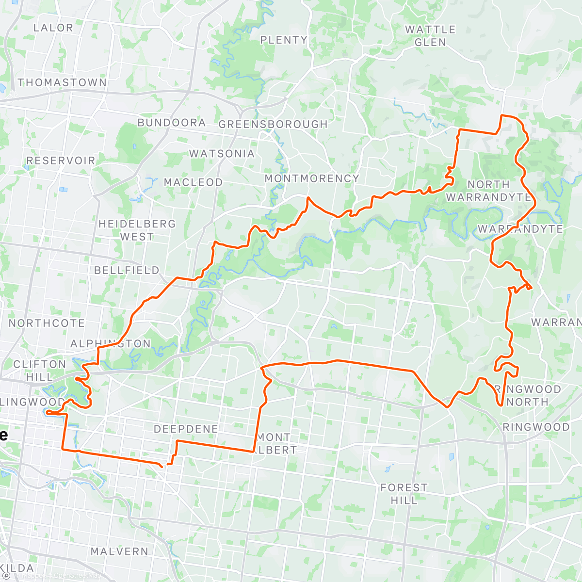 Map of the activity, Wardennes with Werner