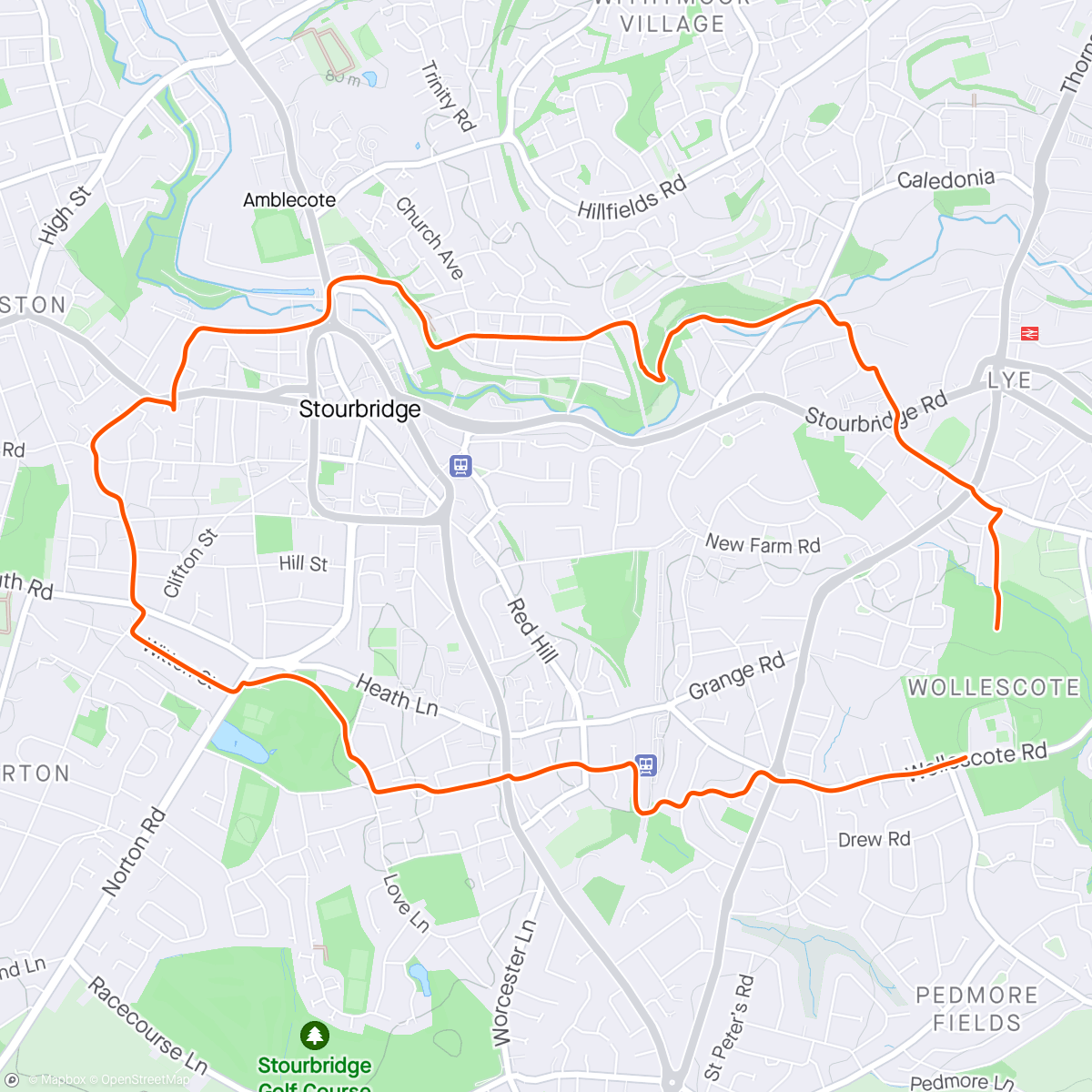 Mapa da atividade, Evening Trail Run Group 1